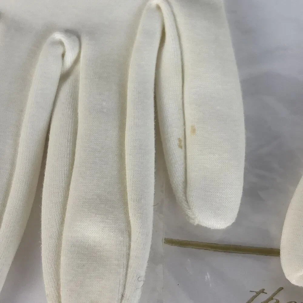 VTG Hansen Gloves White with Lace Size 7 Very Nice